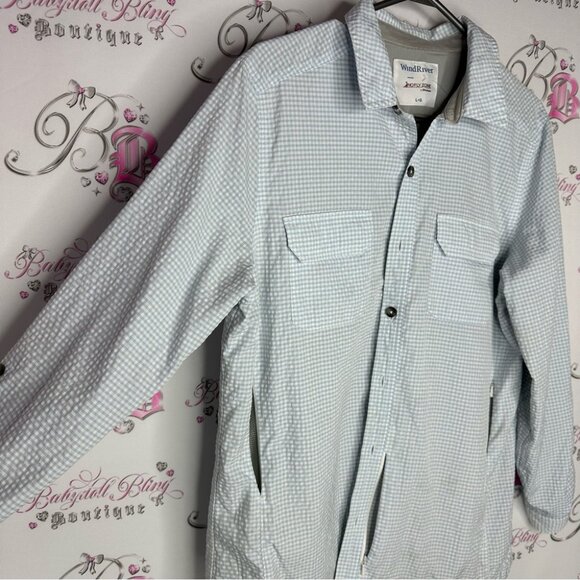 Windriver jacket mosquito repellent technology picnic pattern blue white plaid - Picture 4 of 7